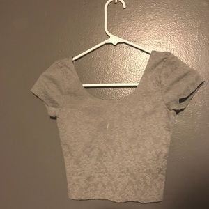 grey crop top